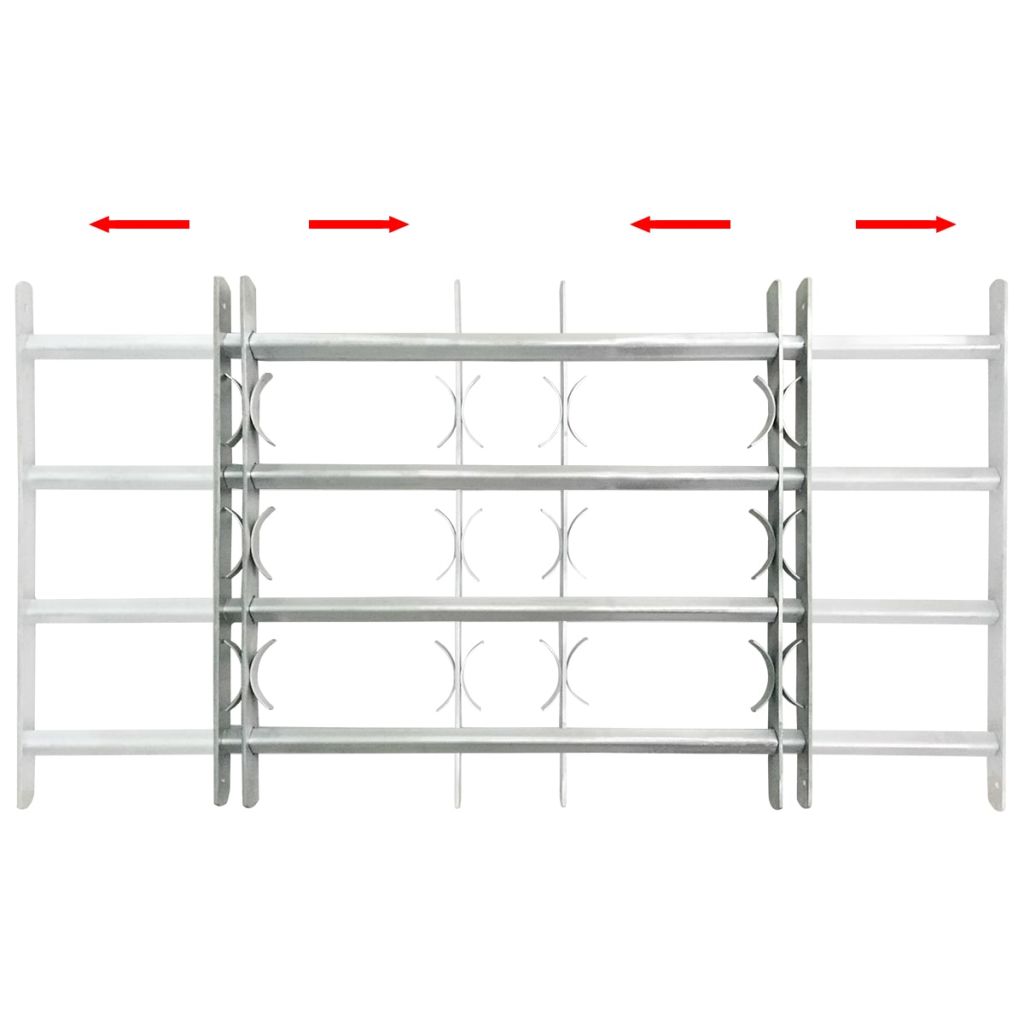 Fenstergitter Verstellbar mit 4 Querstäben 500-650 mm