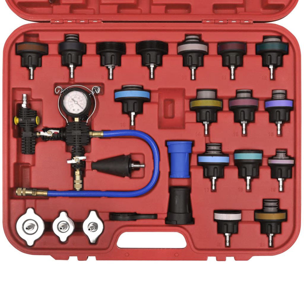 28-tlg. Drucktester Werkzeugset für Kühlsysteme