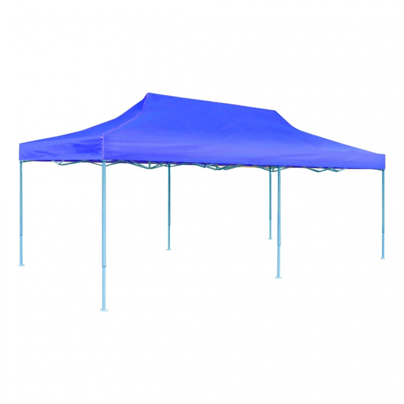 Pop-Up-Partyzelt Faltbar Blau 3×6 m