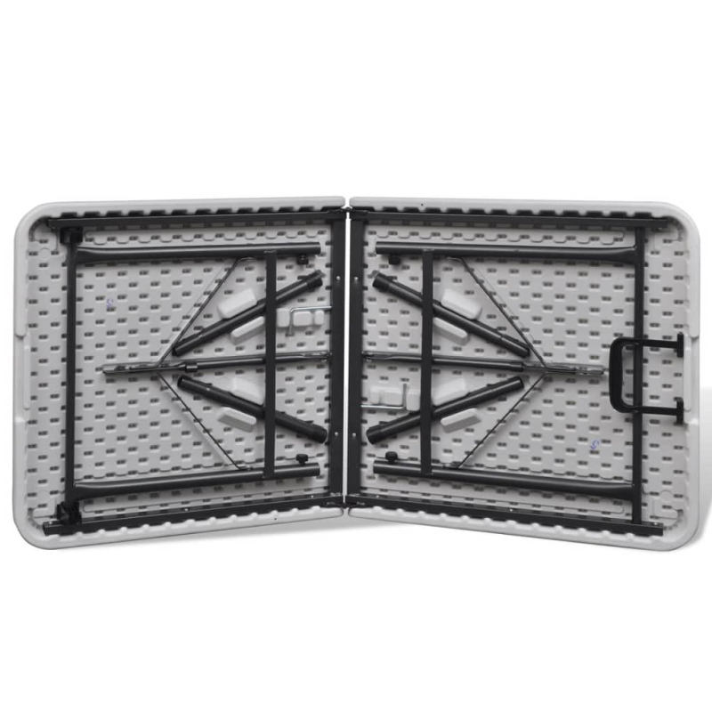 Gartentisch Klappbar 122 cm HDPE Weiß