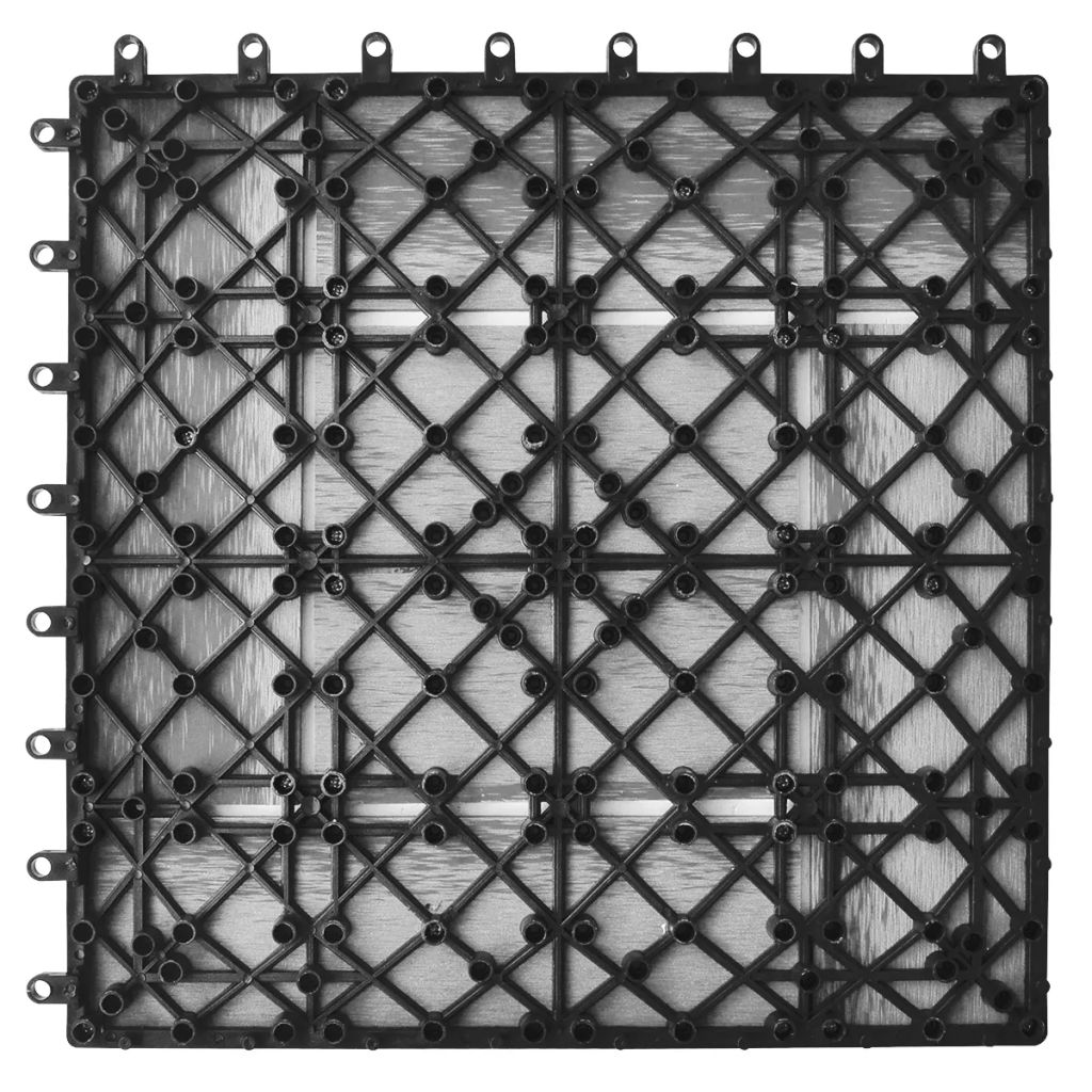 Graue Terrassenfliesen 11 Stk. 30 x 30 cm WPC 1 qm