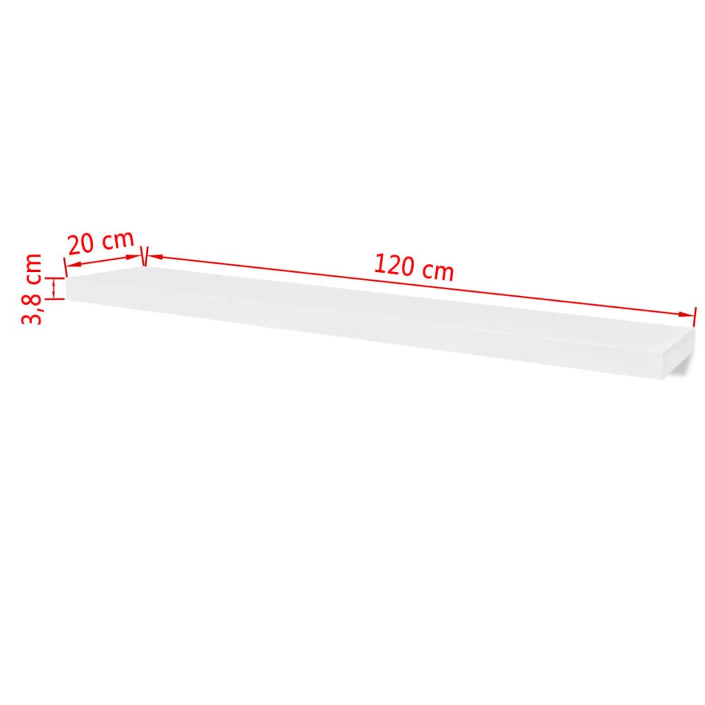 Wandregale 2 Stk. MDF Weiß