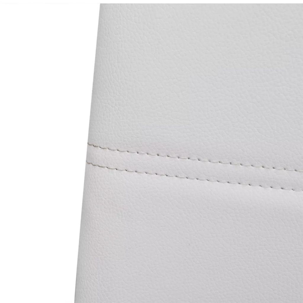 Freischwinger 4 Stk. Weiß Kunstleder