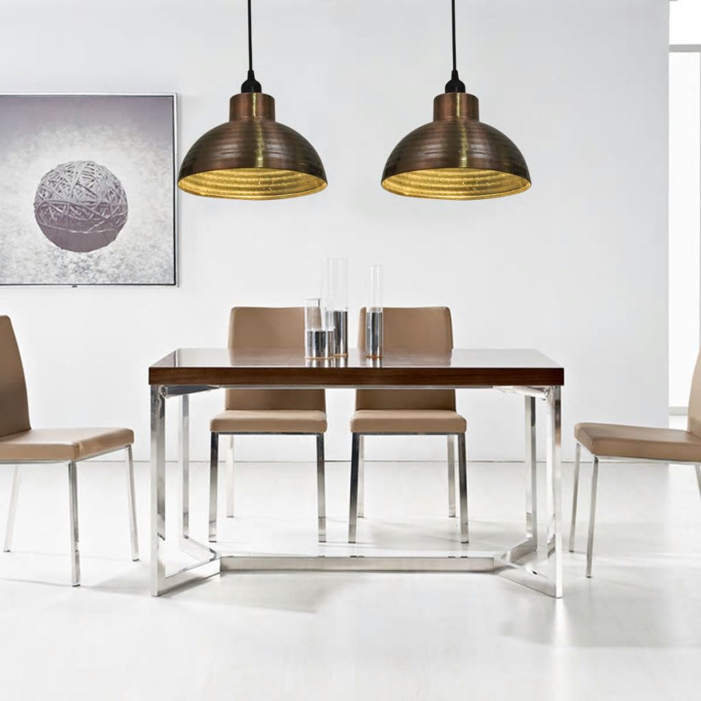 Deckenleuchten 2 stk halbkugelförmig kupferfarben