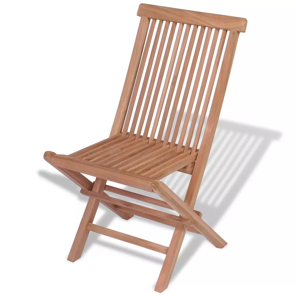 Klappbare Gartenstühle 2 Stk. Massivholz Teak