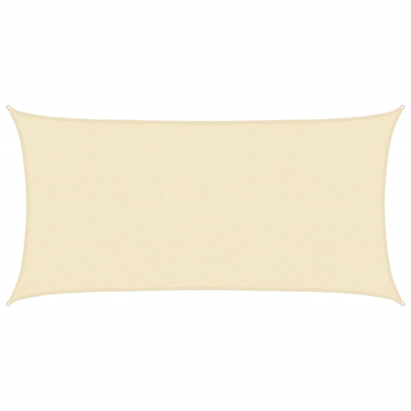 Sonnensegel HDPE Rechteckig 2x4 m Creme