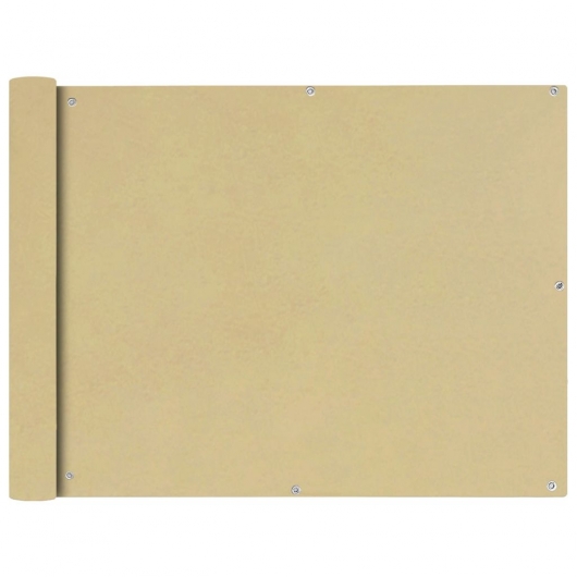 Balkonsichtschutz Oxfordgewebe 90x400 cm Beige