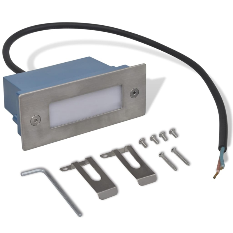 LED-Wandeinbauleuchten für Treppen 12 Stk. 44x111x56 mm