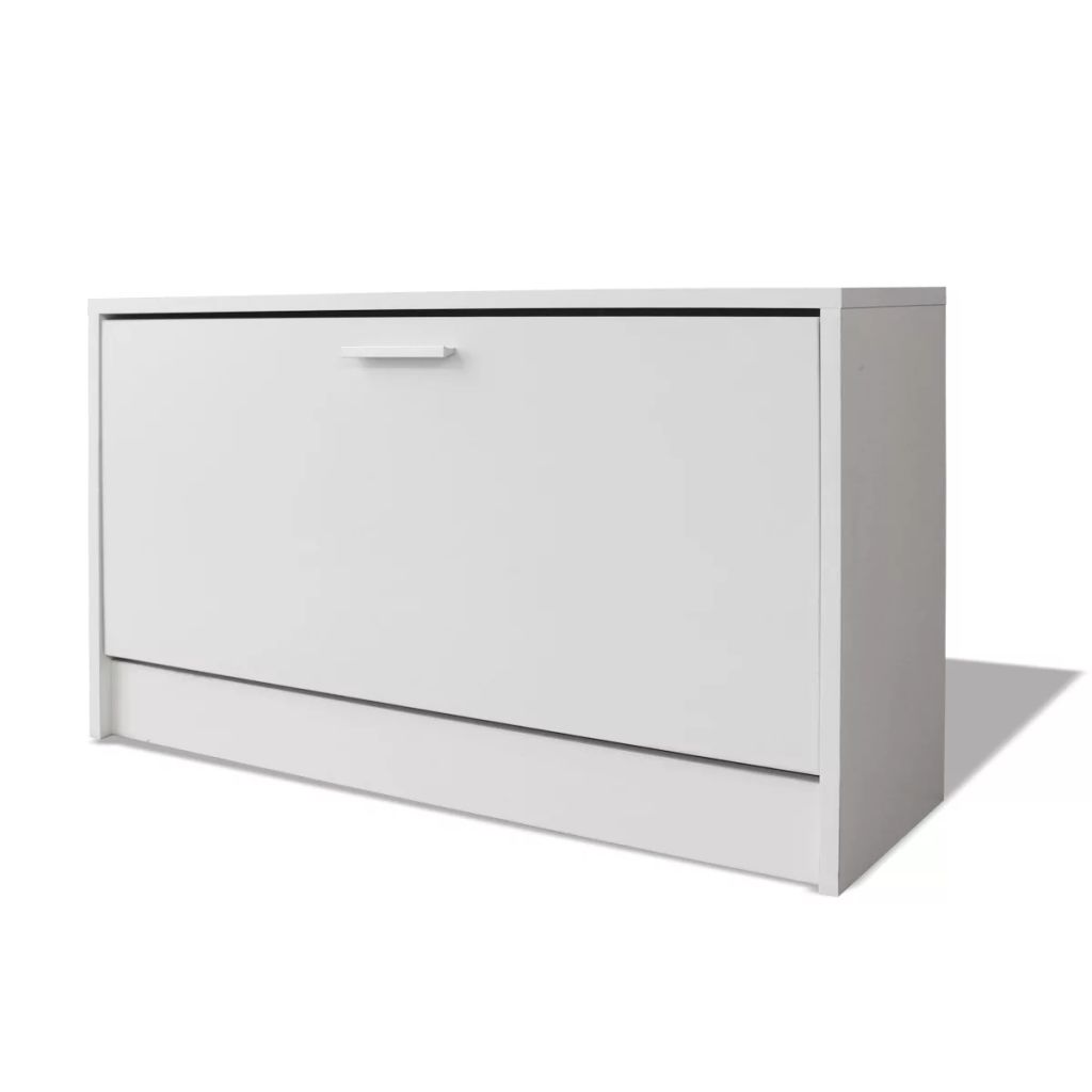 Schreibtisch mit Schublade und Schrank Weiß 100x40x73 cm