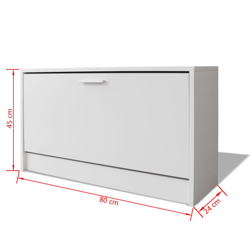 Schreibtisch mit Schublade und Schrank Weiß 100x40x73 cm