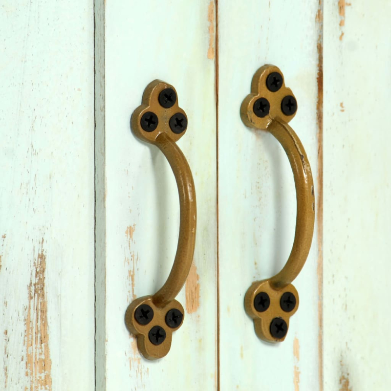 Sideboard Hellblau 110x35x70 cm Massivholz Mango