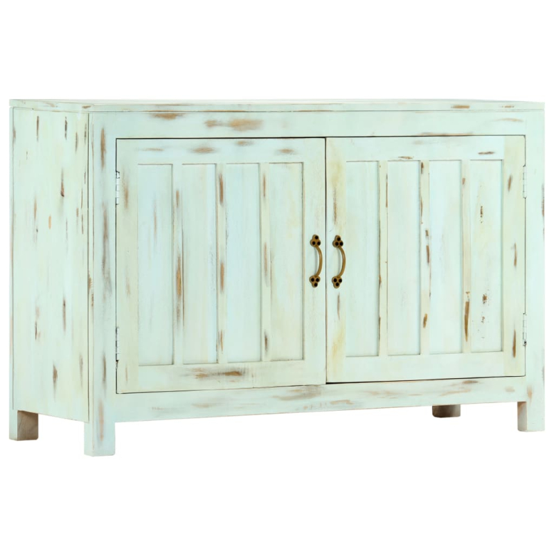 Sideboard Hellblau 110x35x70 cm Massivholz Mango