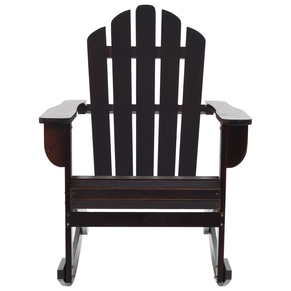 Garten-Schaukelstuhl Holz Braun