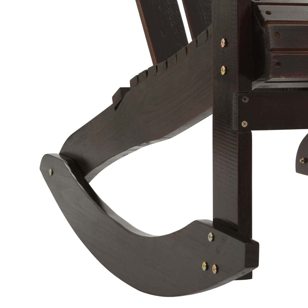 Garten-Schaukelstuhl Holz Braun