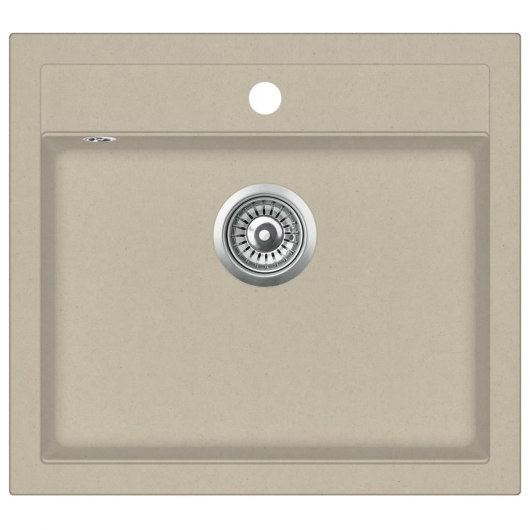 Granitspüle Einzelbecken Beige