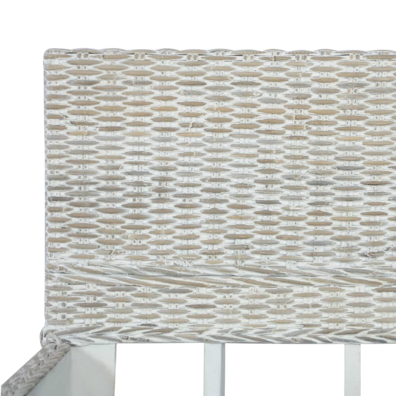 Bettgestell Grau Natur Rattan 160 x 200 cm