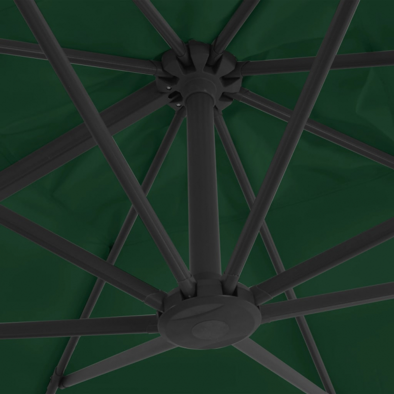 Sonnenschirm mit Tragbarem Sonnenschirmständer Grün