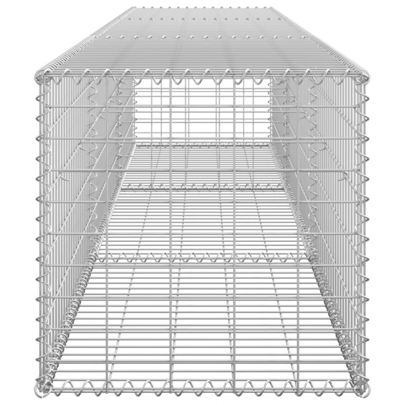 Gabionenwand mit Abdeckung 300×50×50 cm Verzinkter Stahl