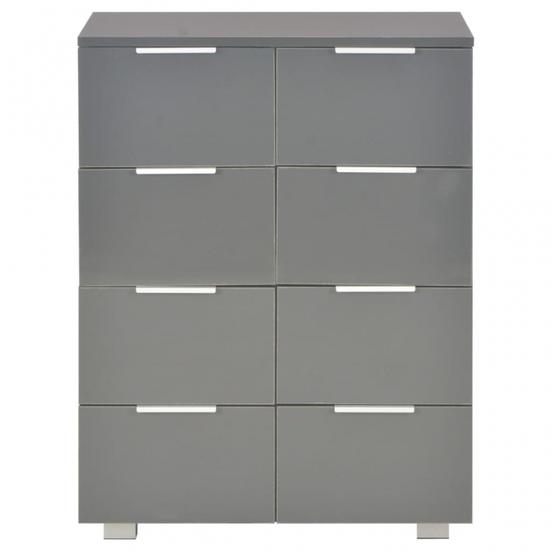 Sideboard Hochglanz-Grau 60x35x80 cm Holzwerkstoff