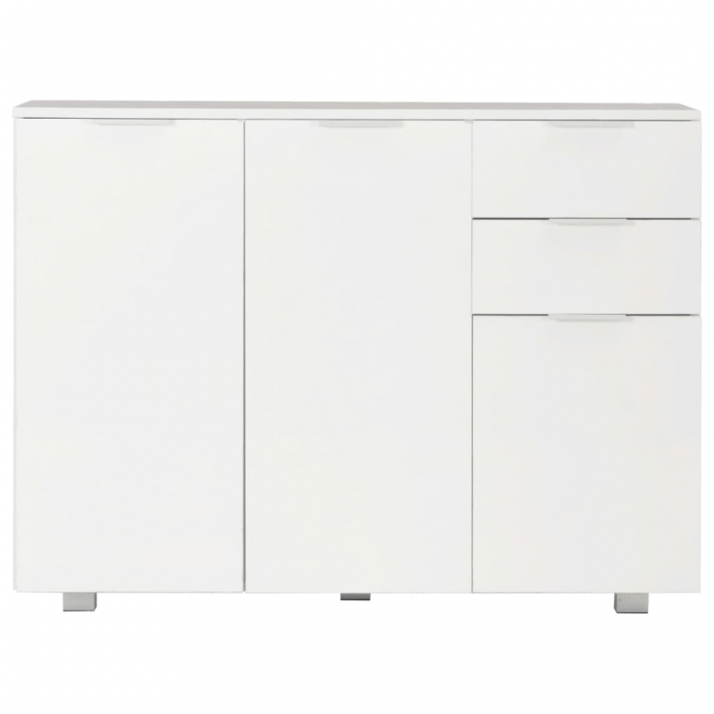 Sideboard Hochglanz-Weiß 107x35x80,5 cm