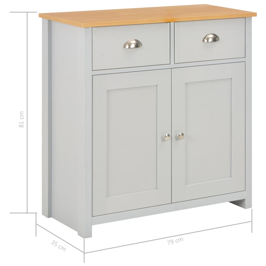 Sideboard Grau Sideboard Grau 79 x 35 x 81 cm