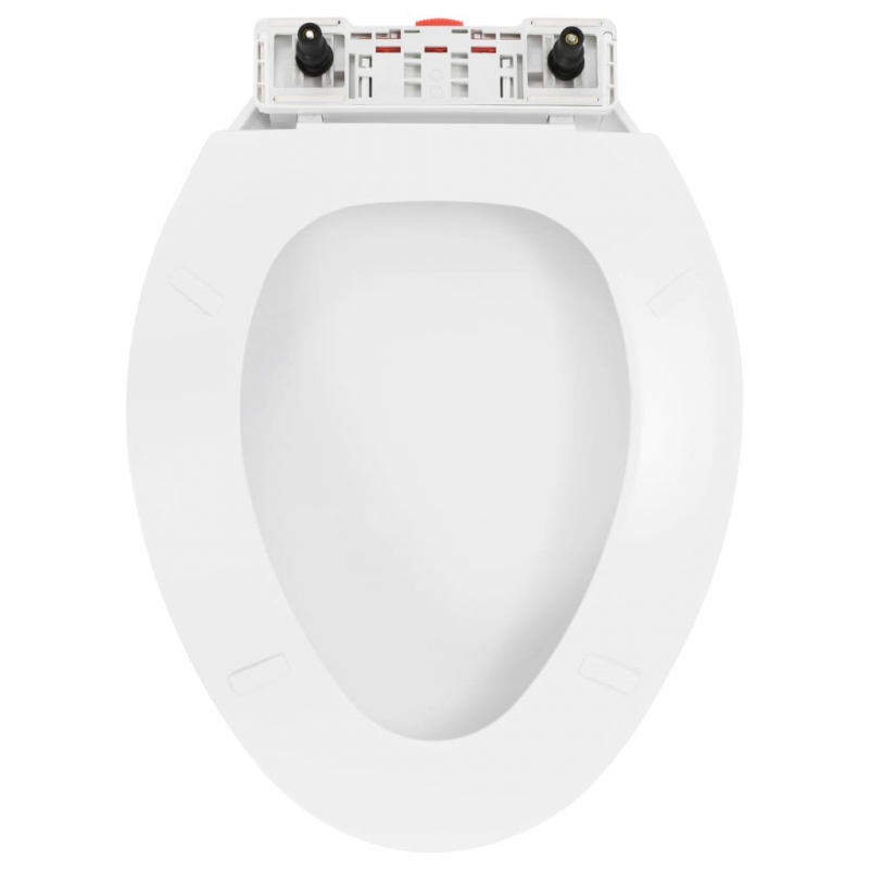 Toilettensitz mit Absenkautomatik und Quick-Release-Design Weiß