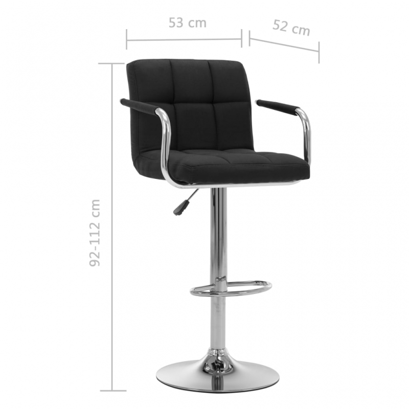 Barhocker Schwarz Stoff