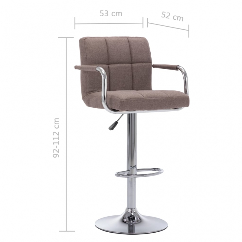 Barhocker Taupe Stoff