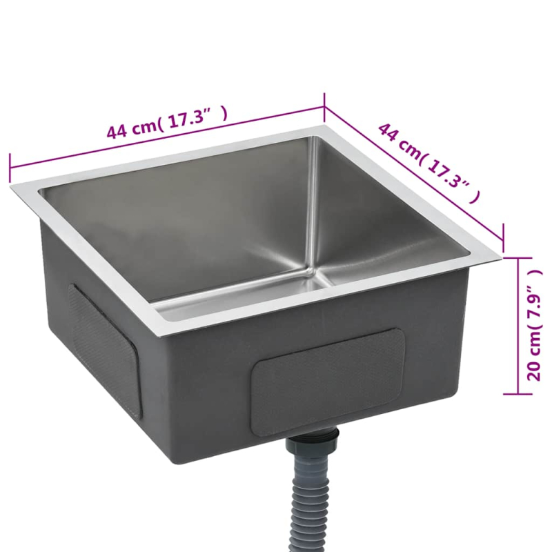 Handgefertigte Küchenspüle Edelstahl
