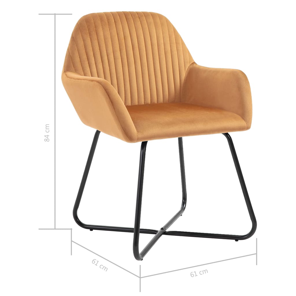 Esszimmerstühle 2 Stk. Creme Samt