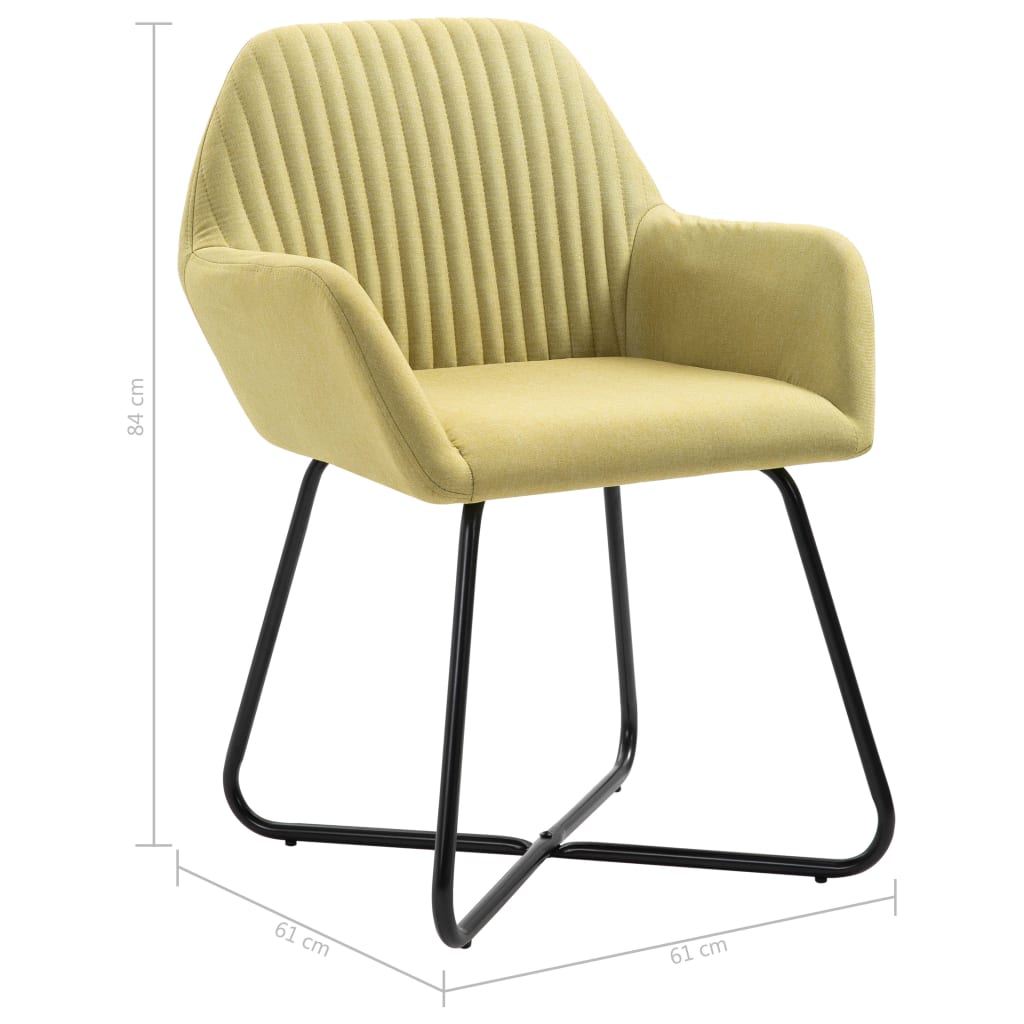 Esszimmerstühle 2 Stk. Grün Stoff