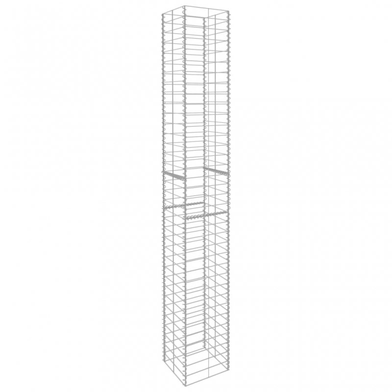 Gabionenkörbe 3 Stk. Verzinkter Stahl 25 x 25 x 197 cm