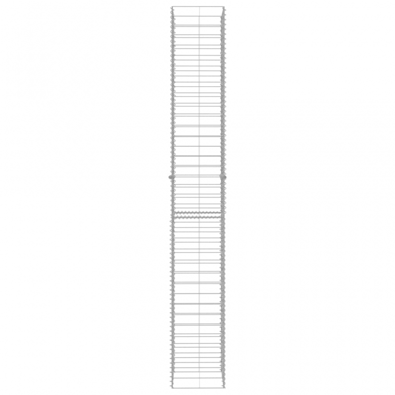 Gabionenkörbe 3 Stk. Verzinkter Stahl 25 x 25 x 197 cm