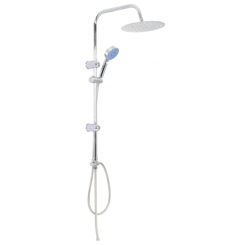 Doppelkopf-Duschset mit Handbrause Edelstahl