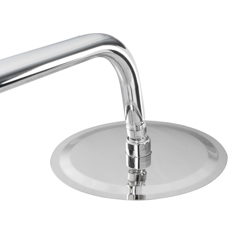 Doppelkopf-Duschset mit Handbrause Edelstahl