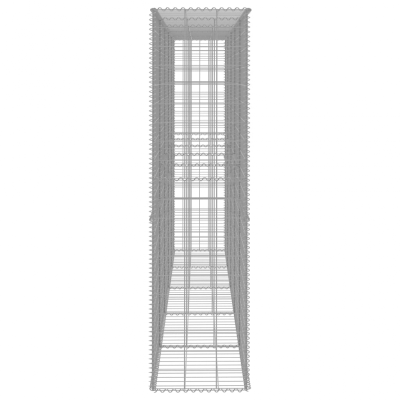 Gabionenwand mit Abdeckung Verzinkter Stahl 300 x 50 x 200 cm
