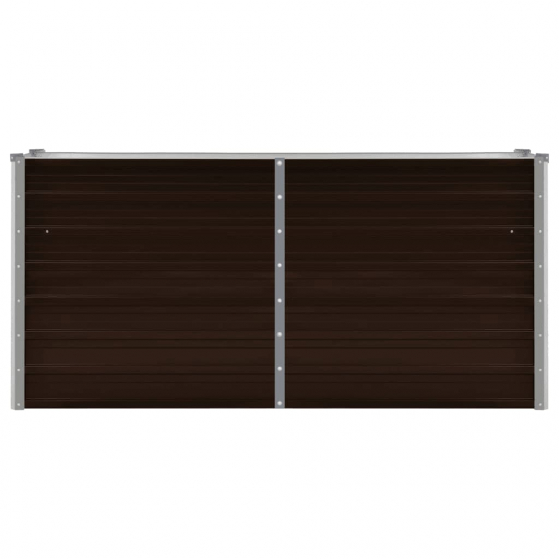 Garten-Hochbeet Braun 160 x 40 x 77 cm Verzinkter Stahl