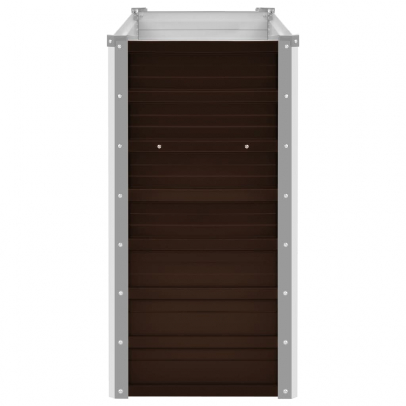 Garten-Hochbeet Braun 160 x 40 x 77 cm Verzinkter Stahl