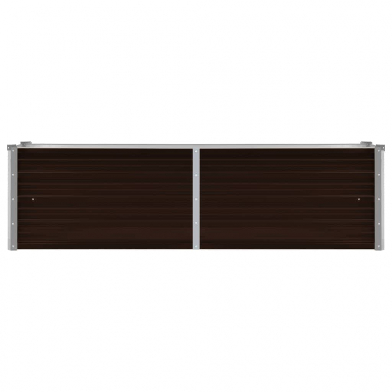 Garten-Hochbeet Braun 160 x 40 x 45 cm Verzinkter Stahl