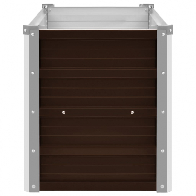 Garten-Hochbeet Braun 160 x 40 x 45 cm Verzinkter Stahl