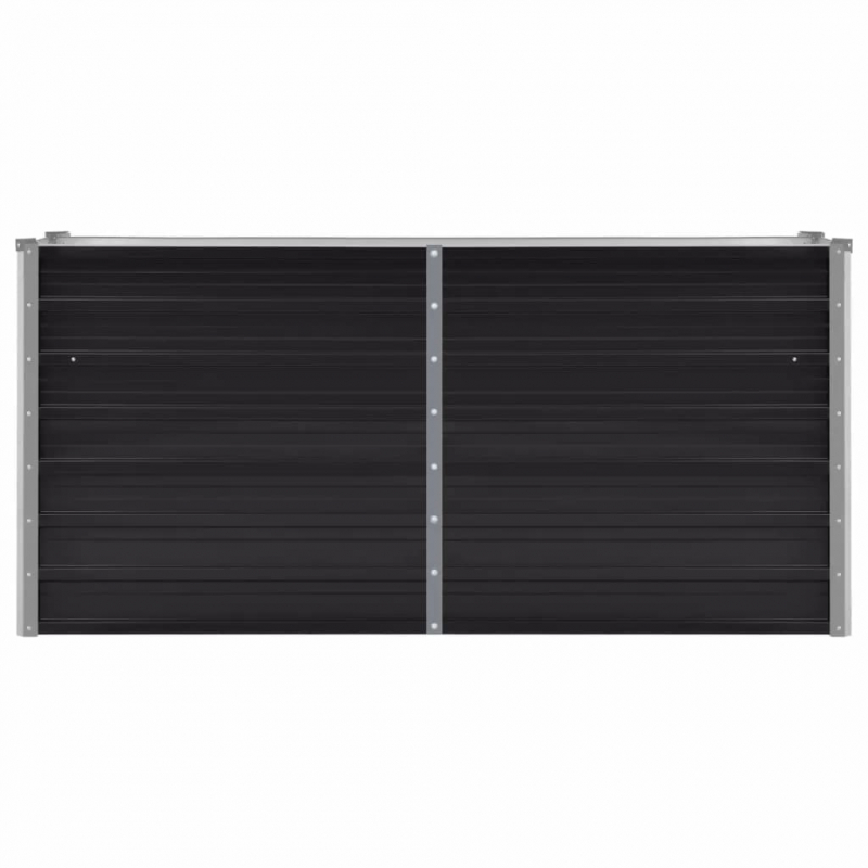 Garten-Hochbeet Anthrazit 160 x 40 x 77 cm Verzinkter Stahl