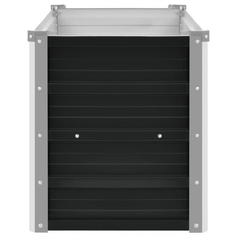 Garten-Hochbeet Anthrazit 160 x 40 x 45 cm Verzinkter Stahl