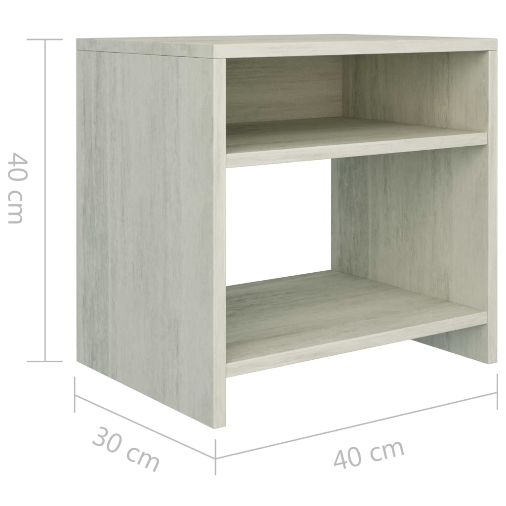 Nachttisch Betongrau 40x30x40 cm Holzwerkstoff