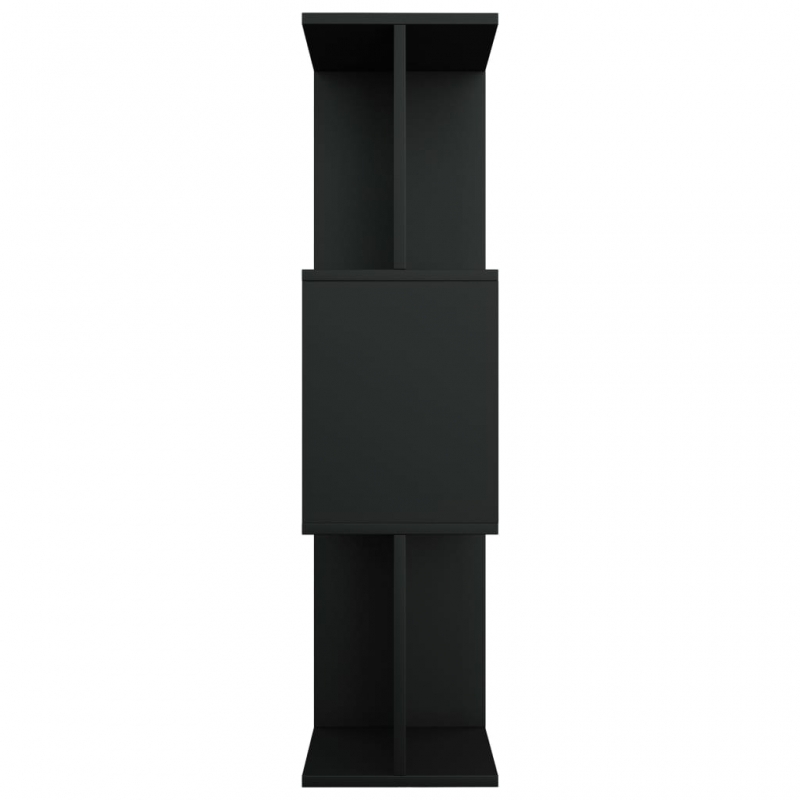 Bücherregal/Raumteiler Schwarz 80x24x96 cm Holzwerkstoff