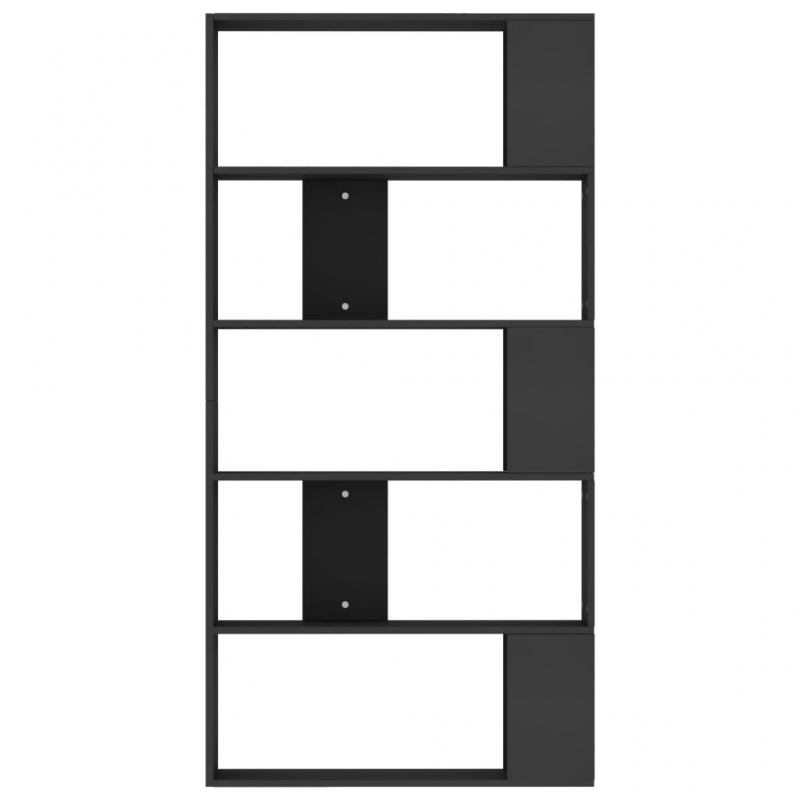 Bücherregal/Raumteiler Schwarz 80x24x159 cm Holzwerkstoff