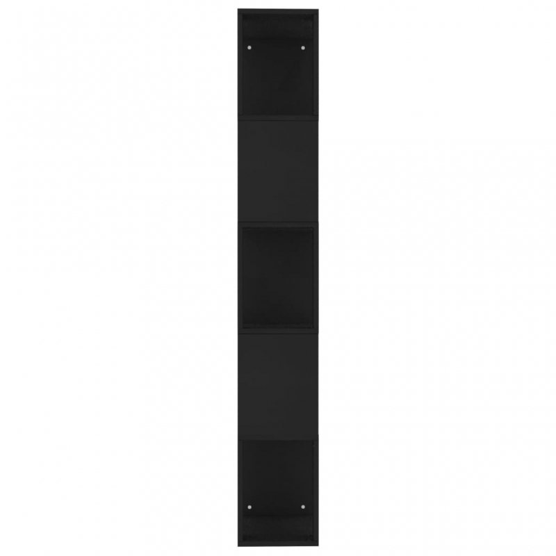 Bücherregal/Raumteiler Schwarz 45x24x159 cm Holzwerkstoff