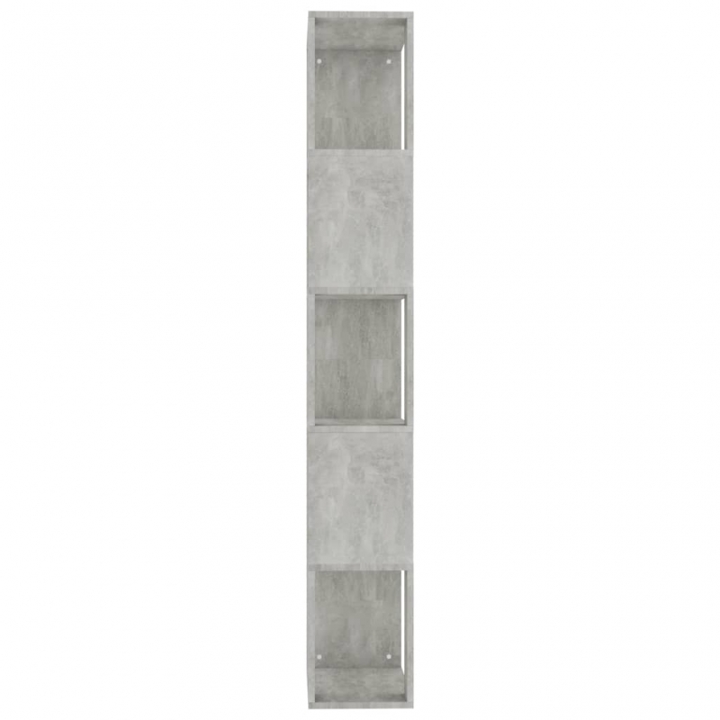 Bücherregal/Raumteiler Betongrau 45x24x159 cm Holzwerkstoff