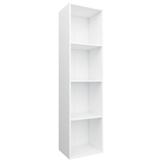 Bücherregal/TV-Schrank Weiß 36×30×143 cm Holzwerkstoff
