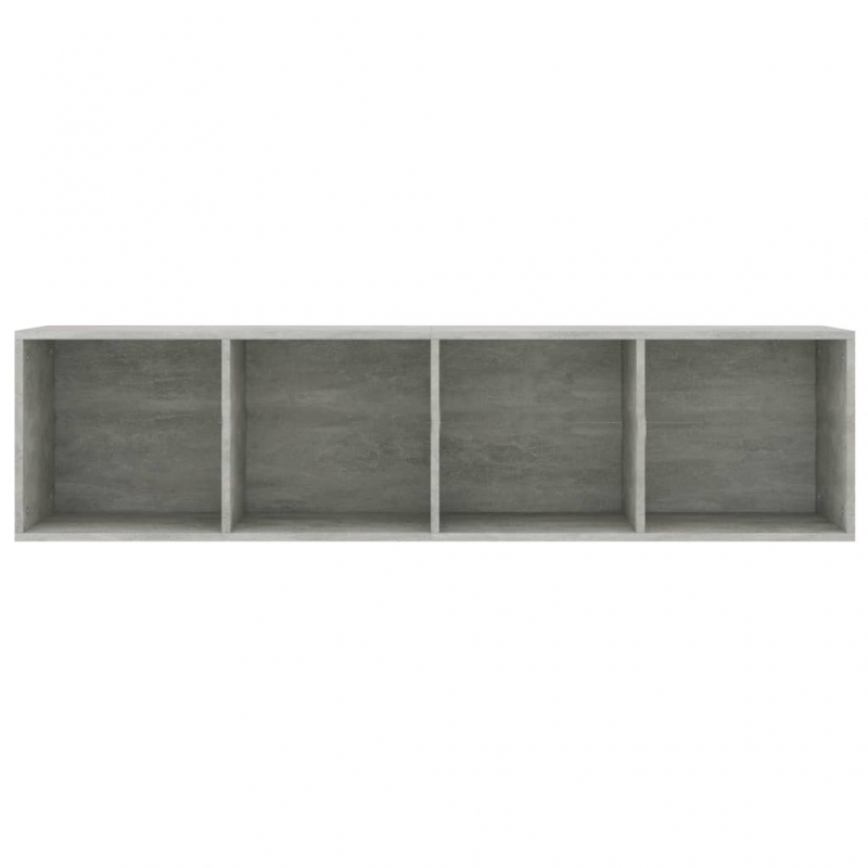 Bücherregal/TV-Schrank Betongrau 36x30x143 cm Holzwerkstoff