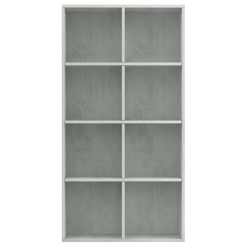 Bücherregal/Sideboard Betongrau 66×30×130 cm Holzwerkstoff